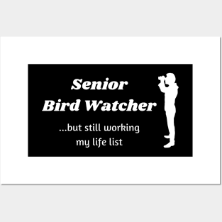 Senior Bird Watcher Posters and Art